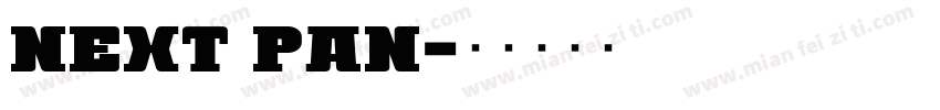 NEXT Pan字体转换